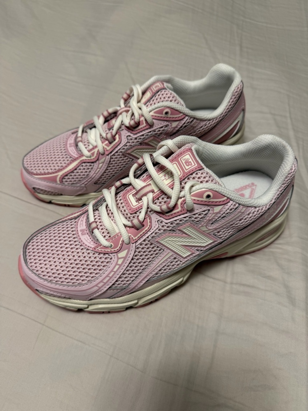 New Balance Women's Light Pink Mesh Athletic Sneakers